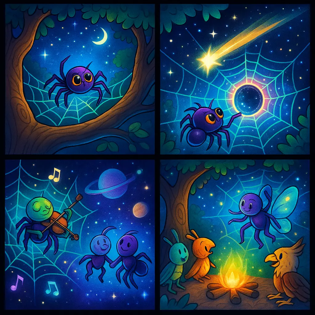 Fábula de la Araña Observadora de Estrellas y los Universos Paralelos