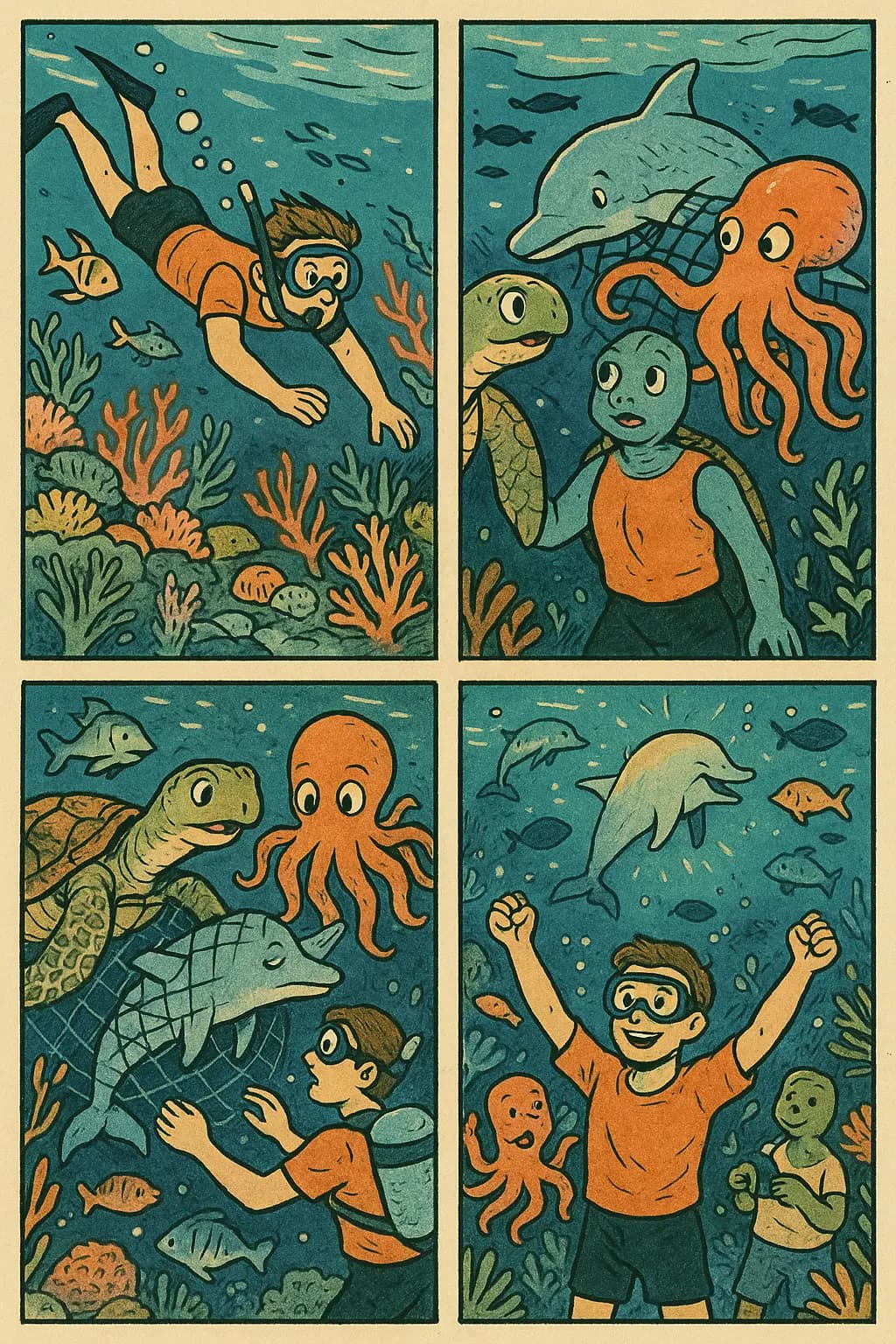 Storia dell'Eroe Pescatore nelle Profondità dell'Oceano
