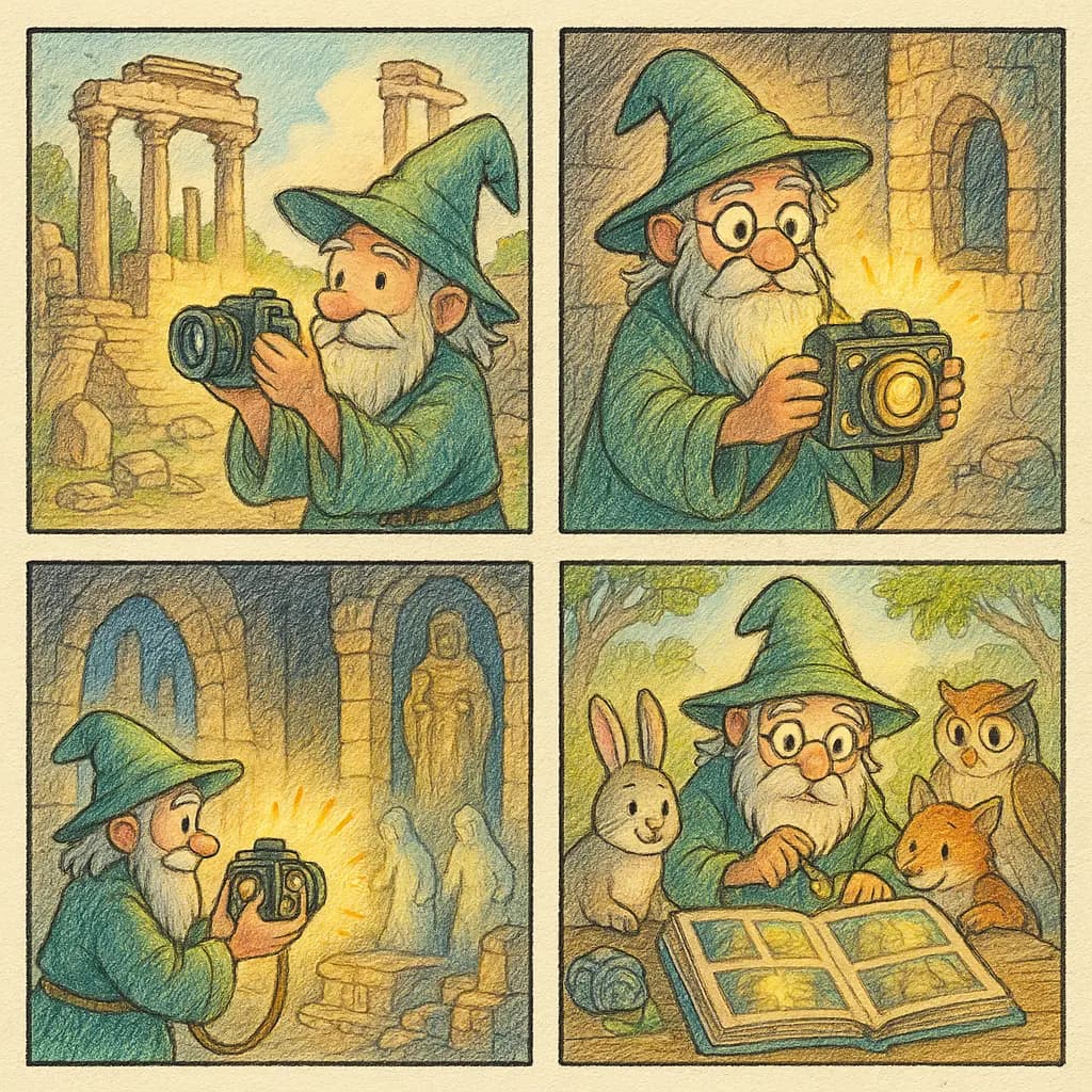 Histoire du Magicien Photographe et des Mystères Anciens
