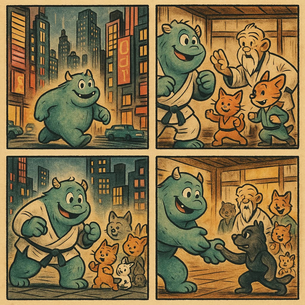 Cuento del Monstruo de Artes Marciales en las Selvas Urbanas