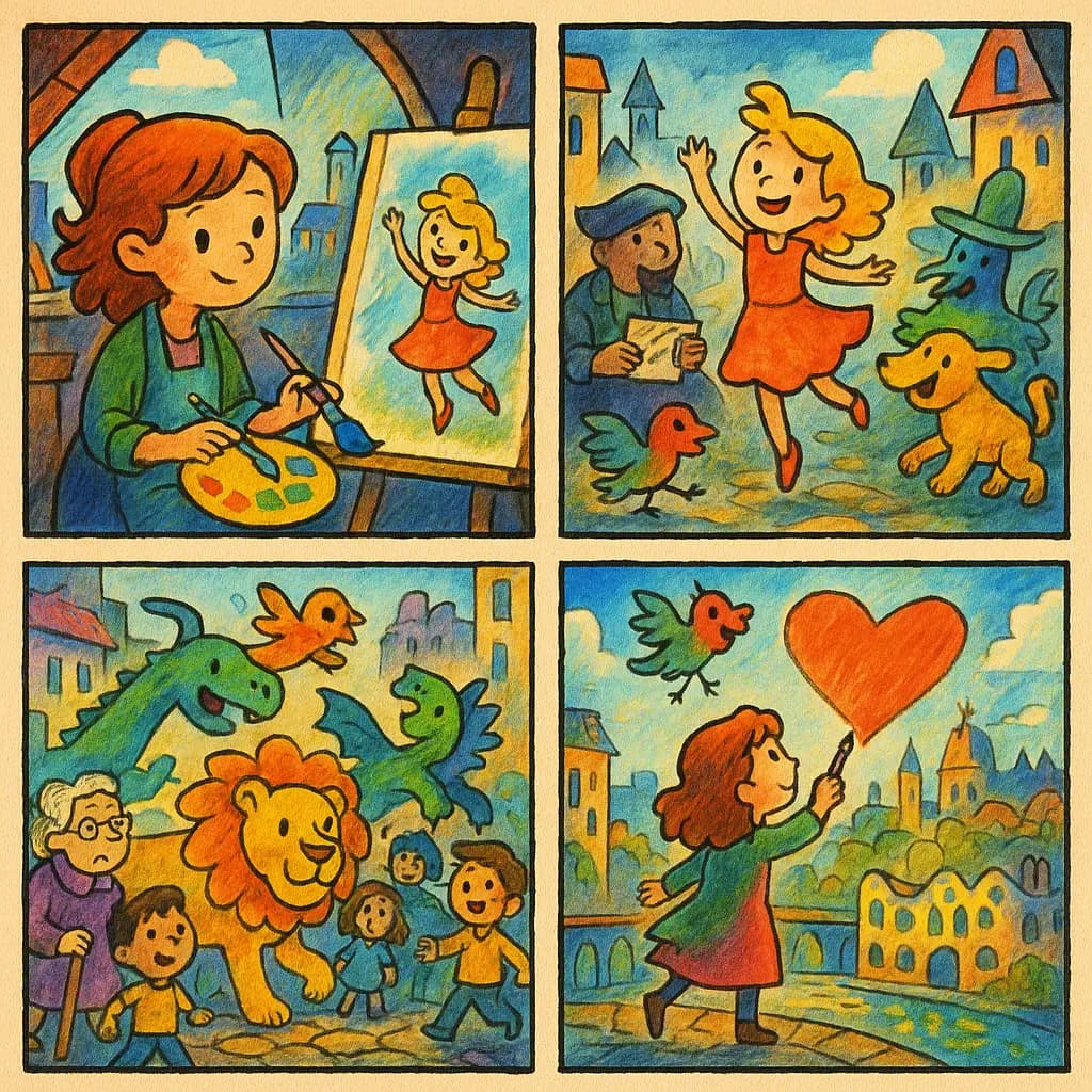 L'Artista dei Dipinti Viventi: Un Racconto di Barcellona