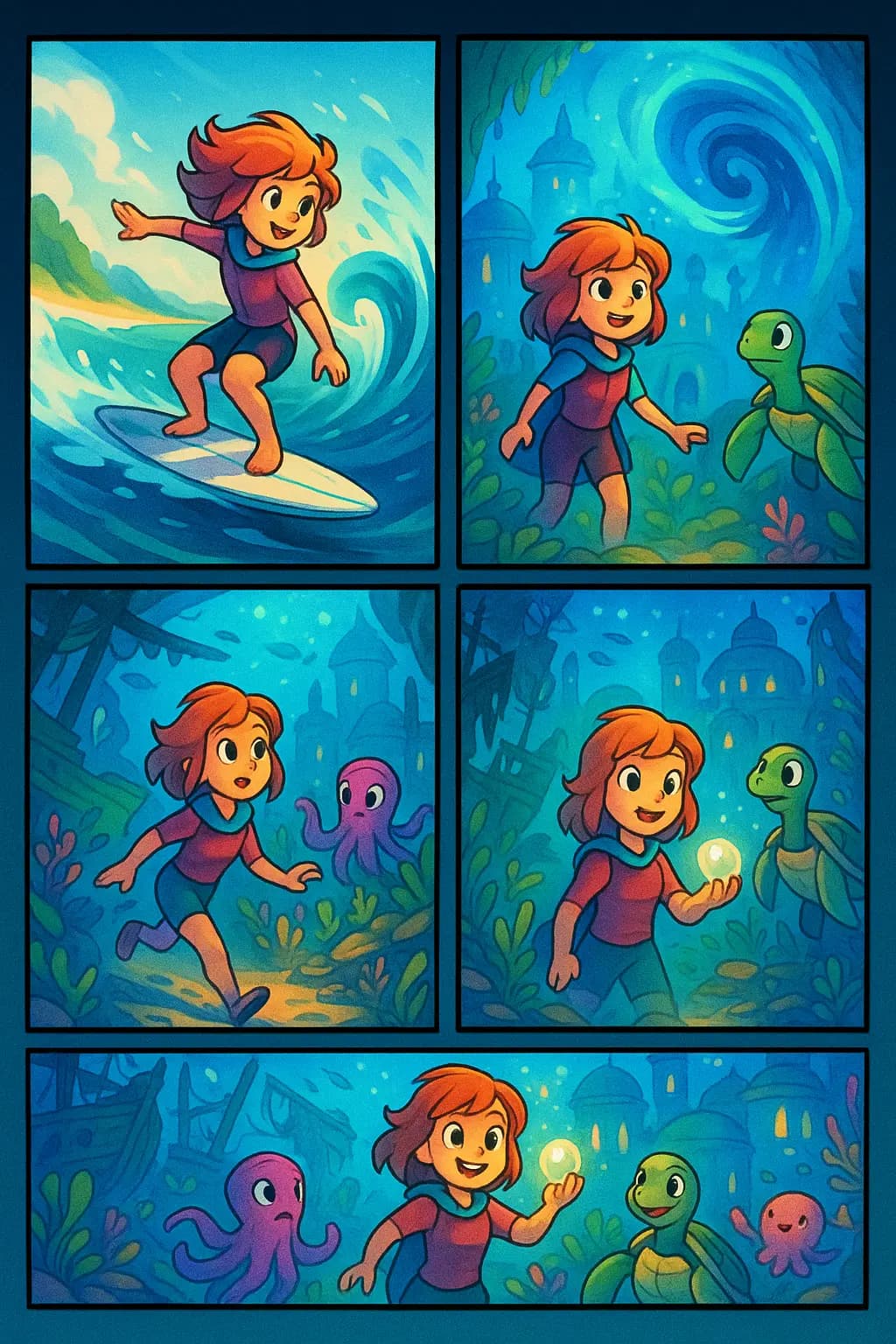 Tale of the Surfing Detective in the Ocean Depths