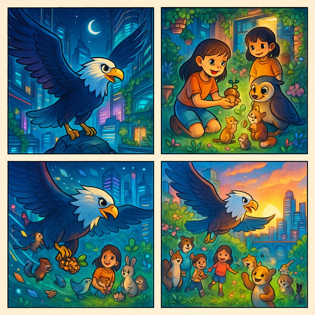 Racconto dell'Aquila di Tokyo e delle Visioni Futuristiche